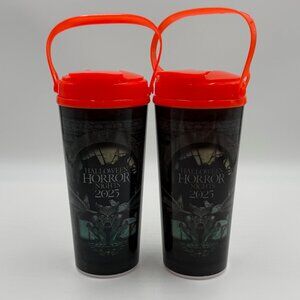 Lot of 2 Halloween Horror Nights Tumbler Cup 2025 Universal Studios Souvenir